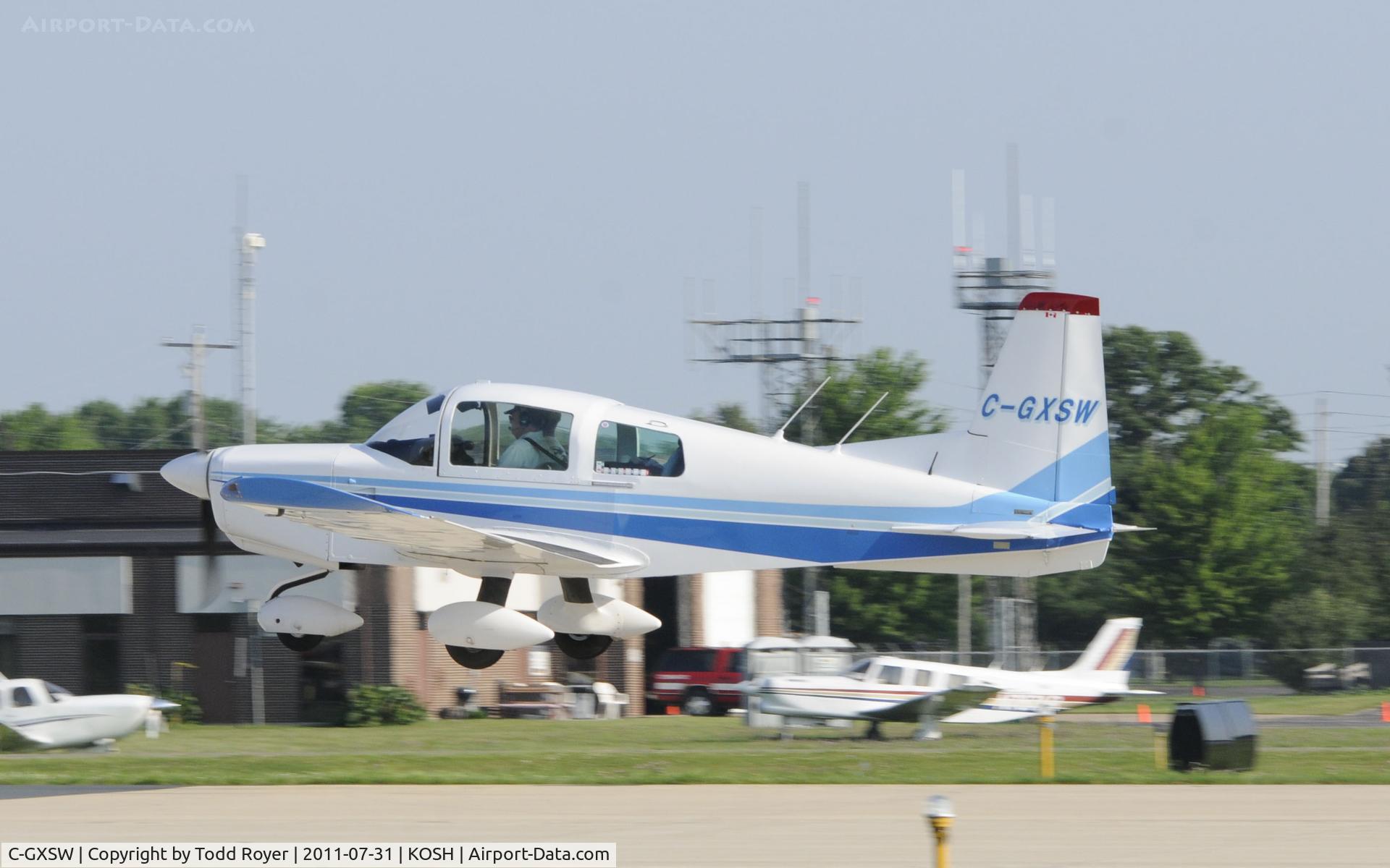 C-GXSW, 1972 American Aviation AA-5 Traveler C/N AA5-0087, AIRVENTURE 2011