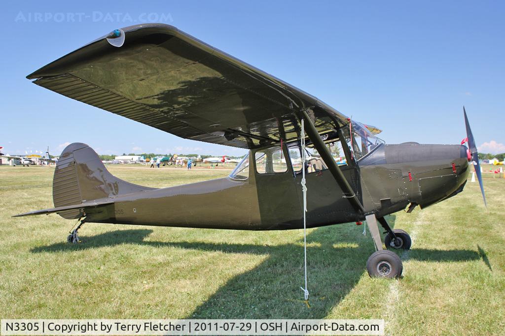 N3305, 1959 Cessna L-19 C/N 24700, At 2011 Oshkosh