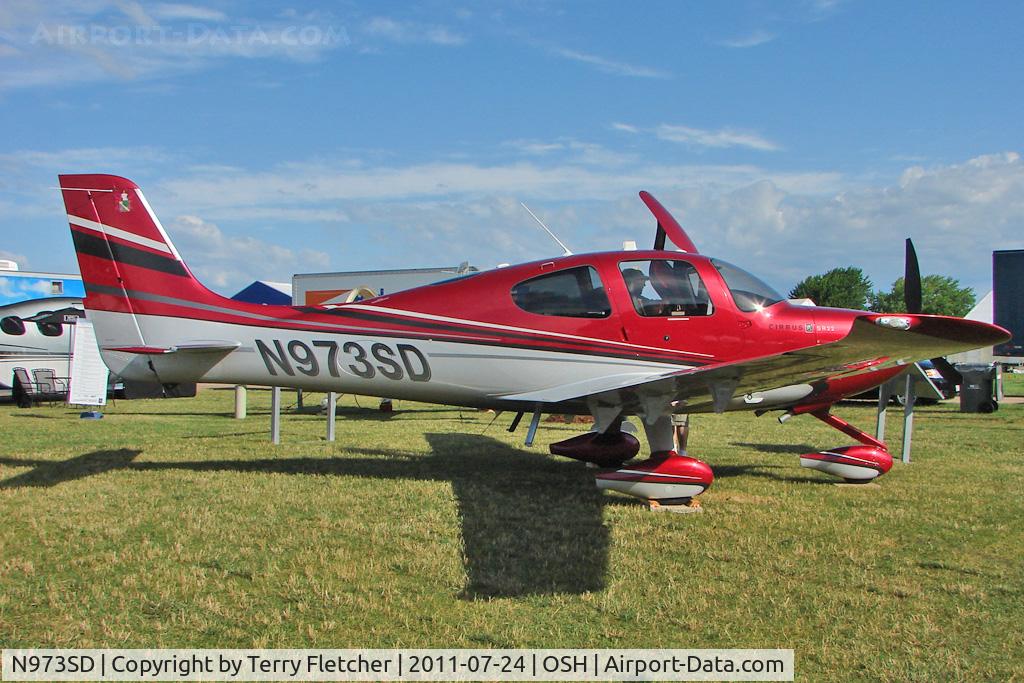 N973SD, Cirrus SR22 C/N 3755, At 2011 Oshkosh on static display
