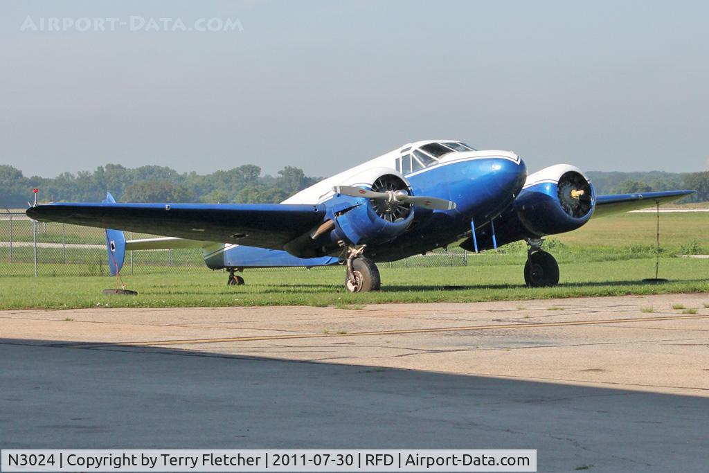 N3024, Beech UC-45J Expeditor C/N 67234, At Rockford Aviation College, IL