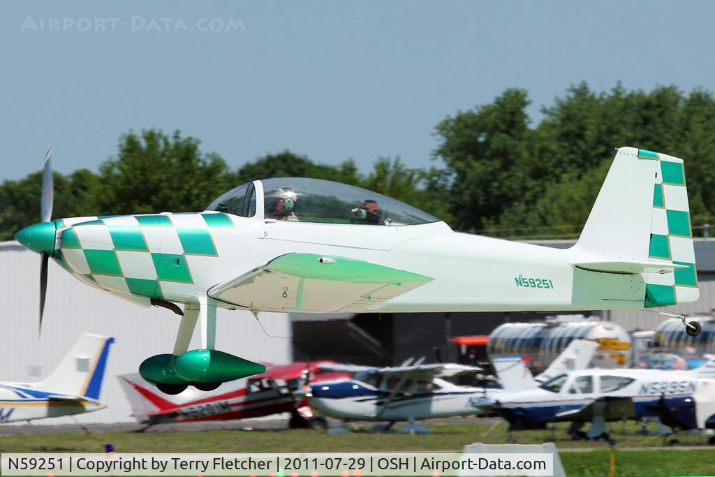N59251, 2007 Vans RV-8 C/N 81199, At 2011 Oshkosh