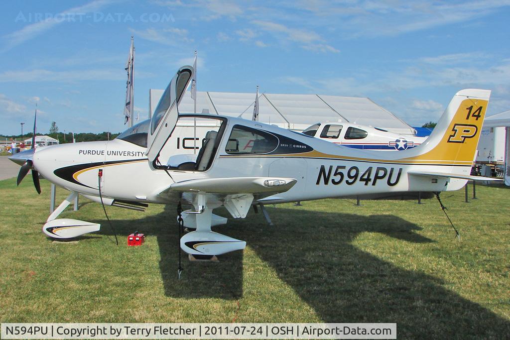 N594PU, 2010 Cirrus SR20 C/N 2046, At 2011 Oshkosh on static display