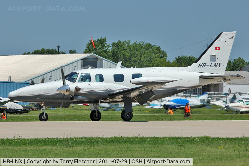 HB-LNX, 1982 Piper PA-31T2 Cheyenne IIXL C/N 31T-8166050, At 2011 Oshkosh