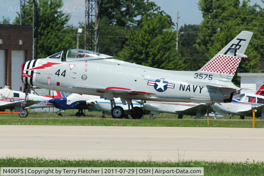 N400FS, 1958 North American AF-1E Fury C/N 244-83, At 2011 Oshkosh