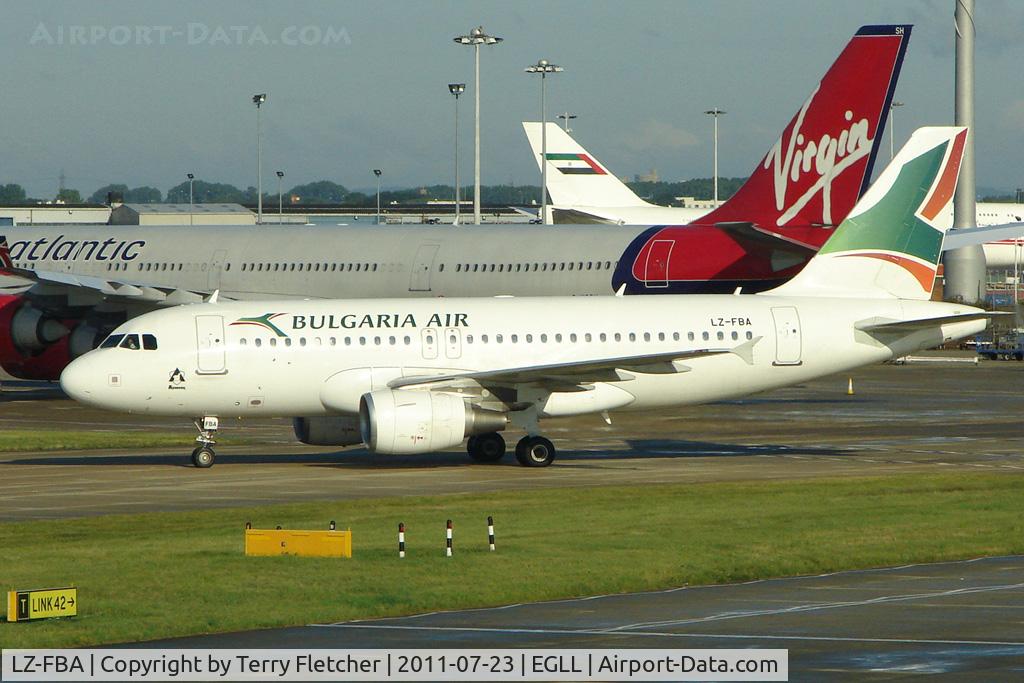LZ-FBA, 2008 Airbus A319-112 C/N 3564, At Heathrow