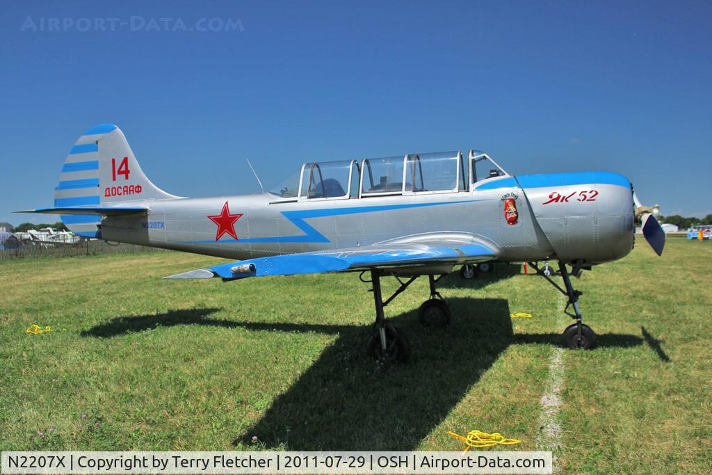 N2207X, 1982 Yakovlev Yak-52 C/N 822014, At 2011 Oshkosh