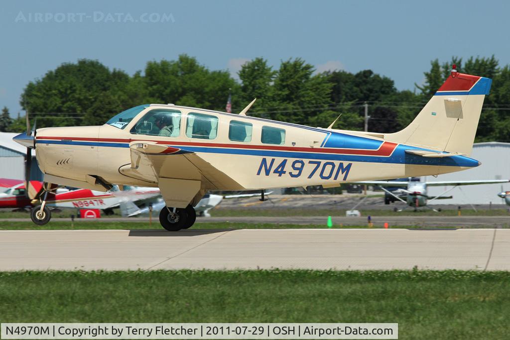 N4970M, 1978 Beech A36 Bonanza 36 C/N E-1277, At 2011 Oshkosh