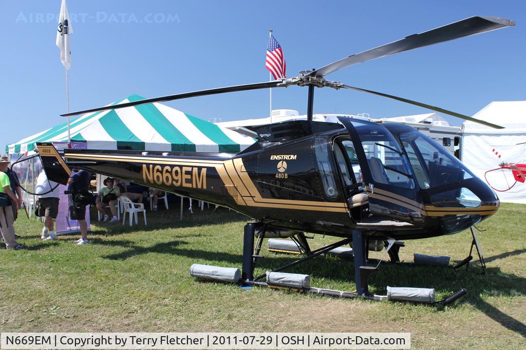 N669EM, 2005 Enstrom 480B C/N 5085, At 2011 Oshkosh on Static display