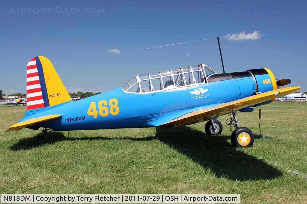 N818DM, 1943 Consolidated Vultee BT-13A C/N 9642, At 2011 Oshkosh