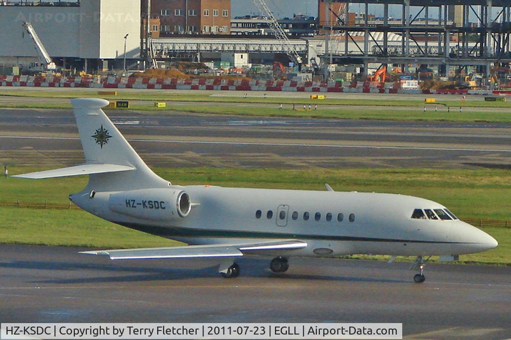 HZ-KSDC, Dassault Falcon 2000 C/N 142, At Heathrow