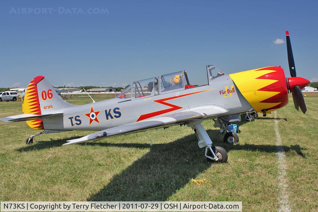 N73KS, 2001 Yakovlev (Aerostar) Yak-52TW C/N 0112230, At 2011 Oshkosh