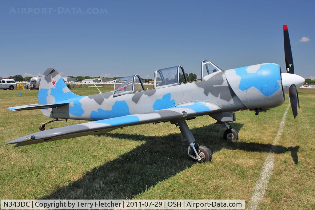 N343DC, 2004 Yakovlev (Aerostar) Yak-52TW C/N 0412508, At 2011 Oshkosh