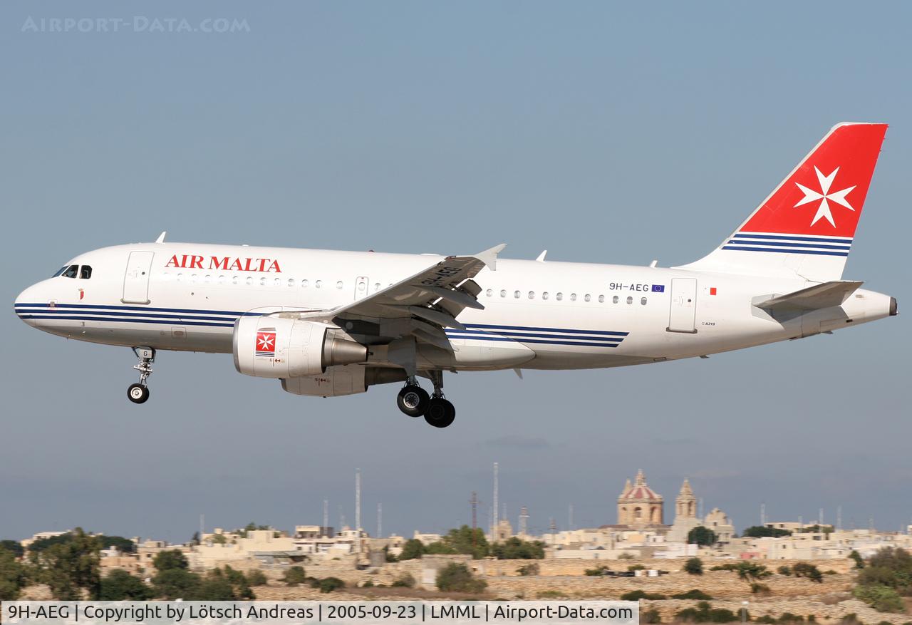 9H-AEG, 2003 Airbus A319-112 C/N 2113, landing Aircraft