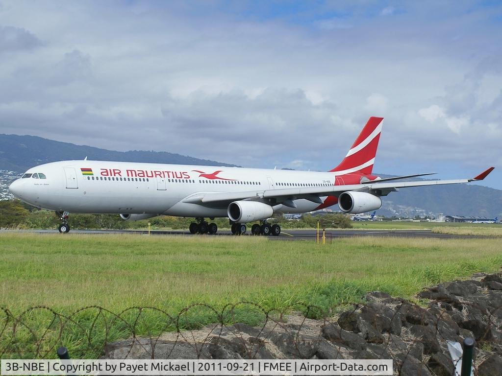 3B-NBE, 1999 Airbus A340-313 C/N 268, Just landed rwy 12