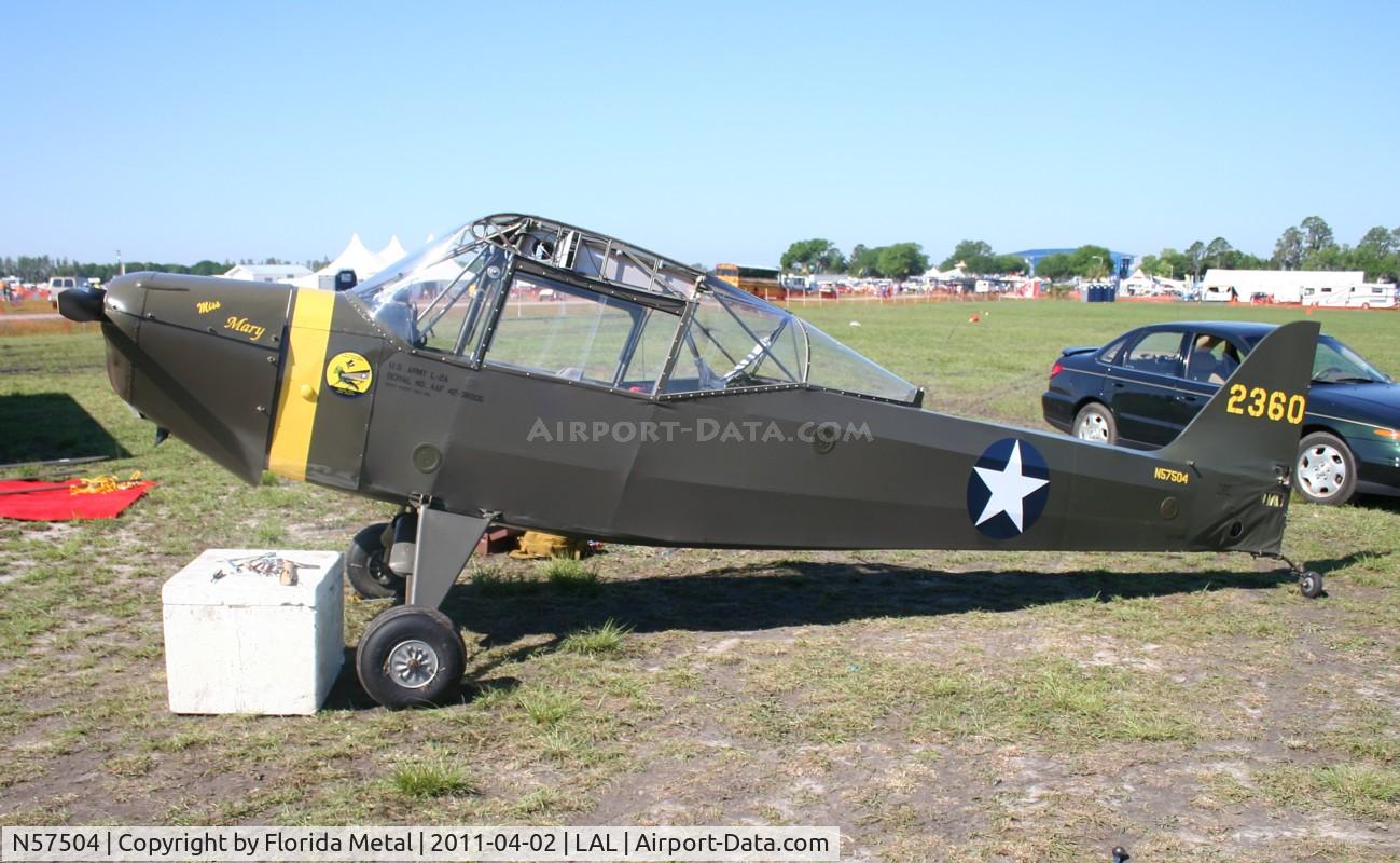 N57504, 1942 Taylorcraft DCO-65 C/N 0-4466, L-2 damaged by severe storm on March 31, 2011