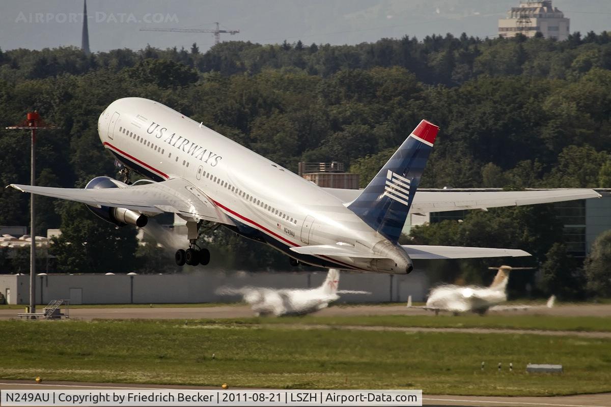 N249AU, 1987 Boeing 767-201 C/N 23901, departure from Zürich