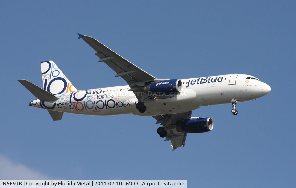 N569JB, 2003 Airbus A320-232 C/N 2075, 10th Anniversary plane nicknamed 