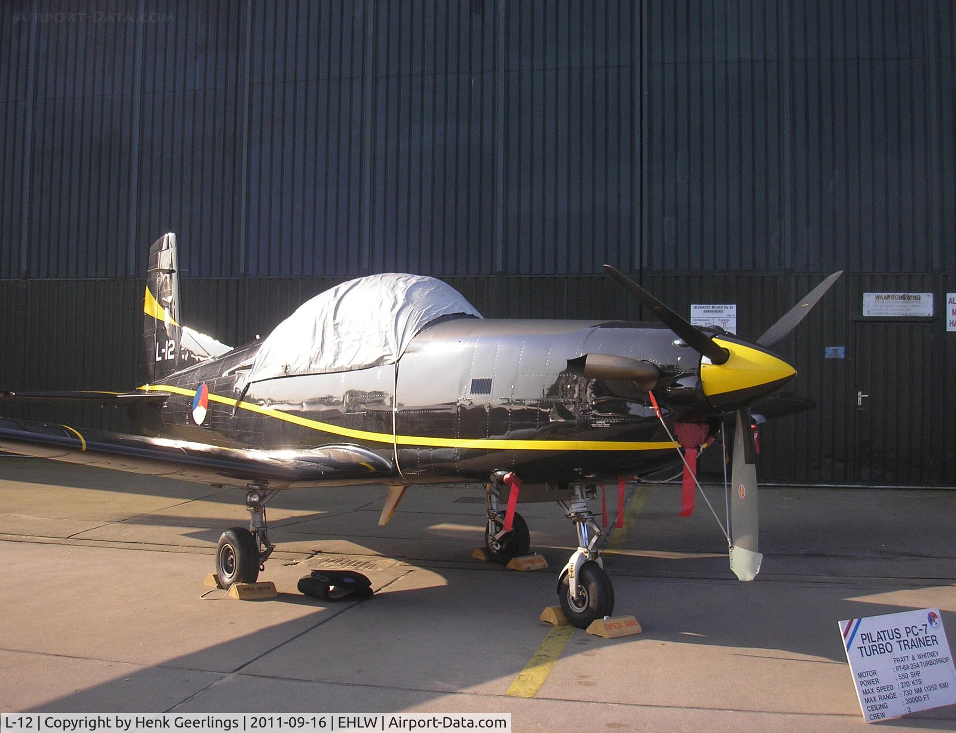 L-12, Pilatus PC-7 Turbo Trainer C/N 611, Dutch AF ,  Dutch Air Force Open Day at Leeuwarden AFB