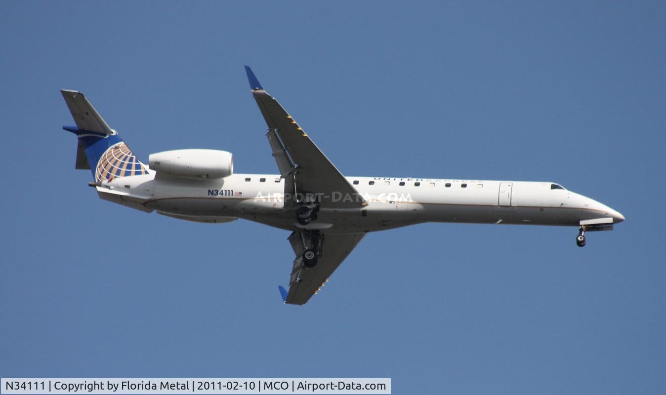 N34111, 2002 Embraer ERJ-145XR (EMB-145XR) C/N 145659, United Express ERJ 145XR
