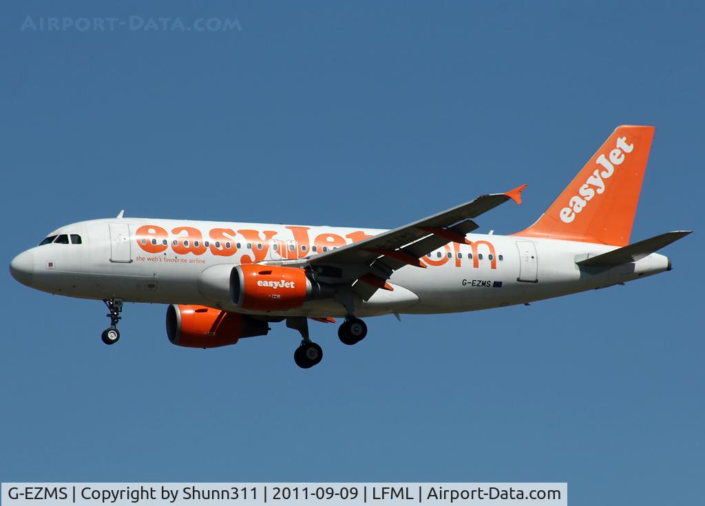 G-EZMS, 2004 Airbus A319-111 C/N 2378, Landing rwy 31R