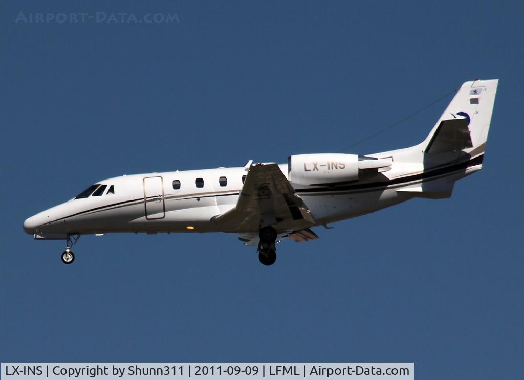 LX-INS, 2007 Cessna 560 Citation Excel C/N 560-5727, Landing rwy 31R