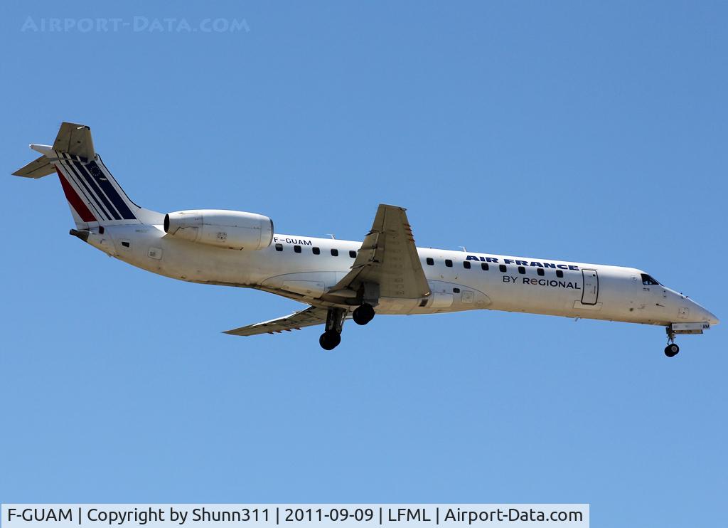 F-GUAM, 2000 Embraer ERJ-145LR (EMB-145LR) C/N 145266, Landing rwy 31R