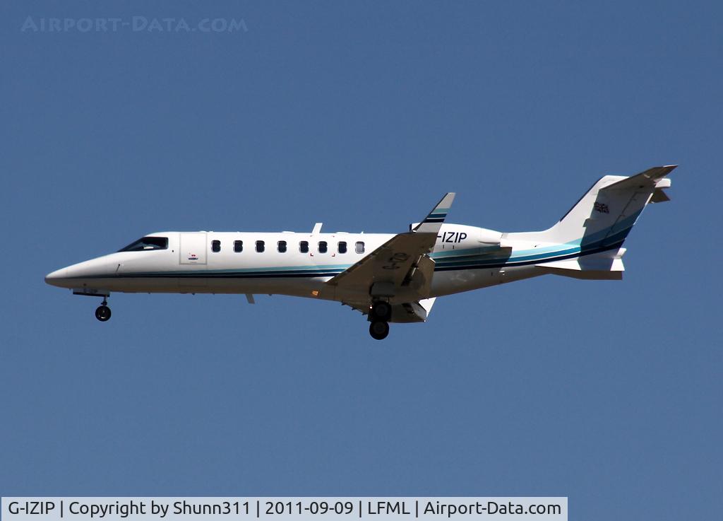 G-IZIP, 2006 Learjet 45 C/N 45-294, Landing rwy 31R