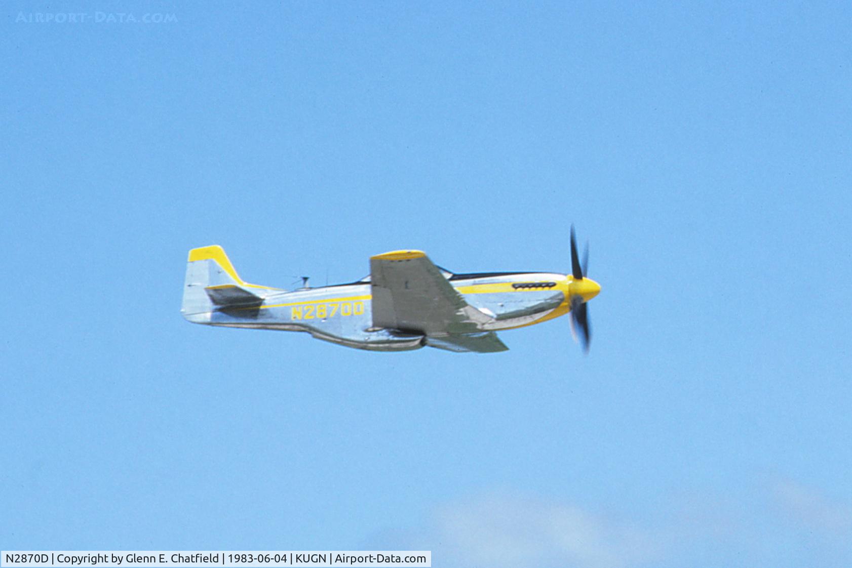 N2870D, North American F-51D Mustang C/N 44-63350, Air show fly by