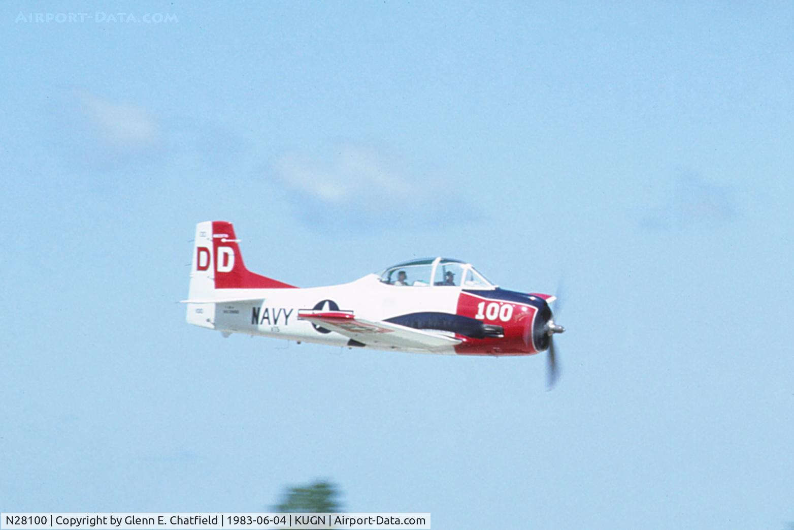 N28100, 1949 North American T-28A Trojan C/N 159-215, Air show fly by