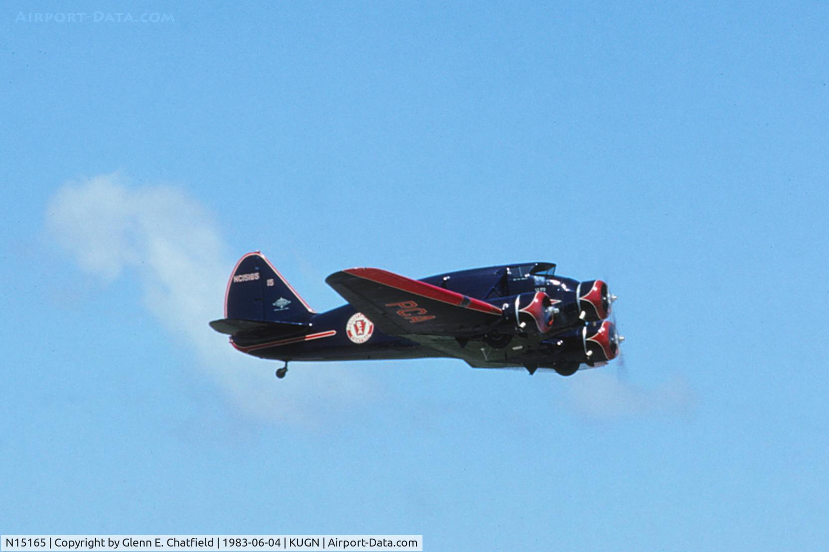 N15165, 1936 Stinson A C/N 9125, Air show fly by