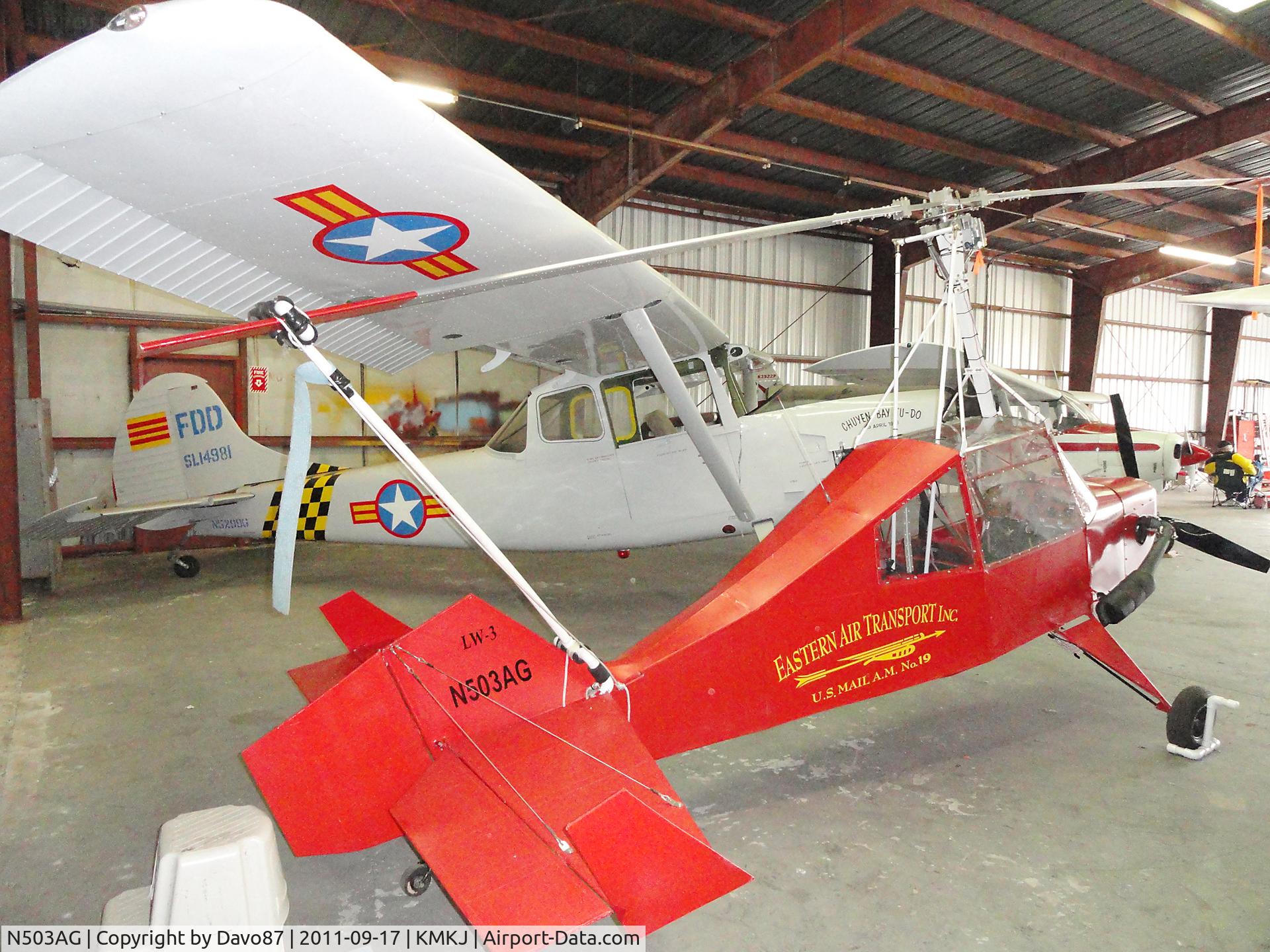 N503AG, 2006 Perdue Frederick V LW3 C/N 001, Gyrocopter sitting in hanger at the Mountain Empire Airport in Smyth County, Virginia. Saw it at their annual Fall Fly-in.