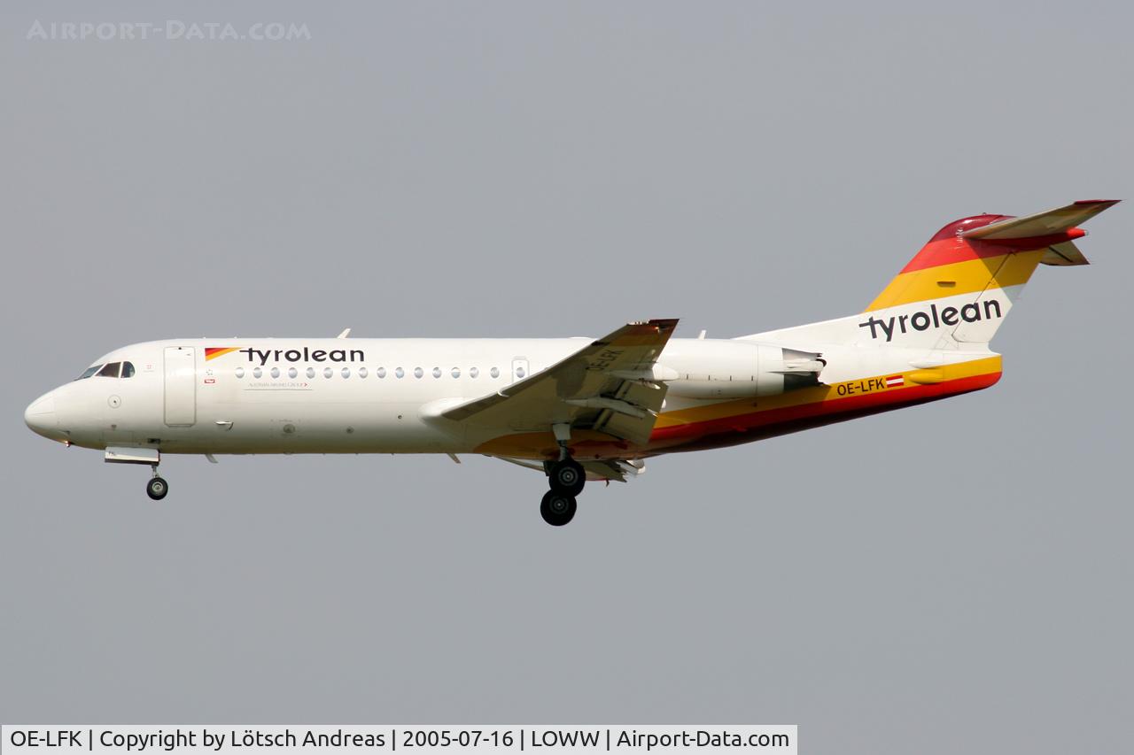 OE-LFK, 1995 Fokker 70 (F-28-0070) C/N 11555, named 