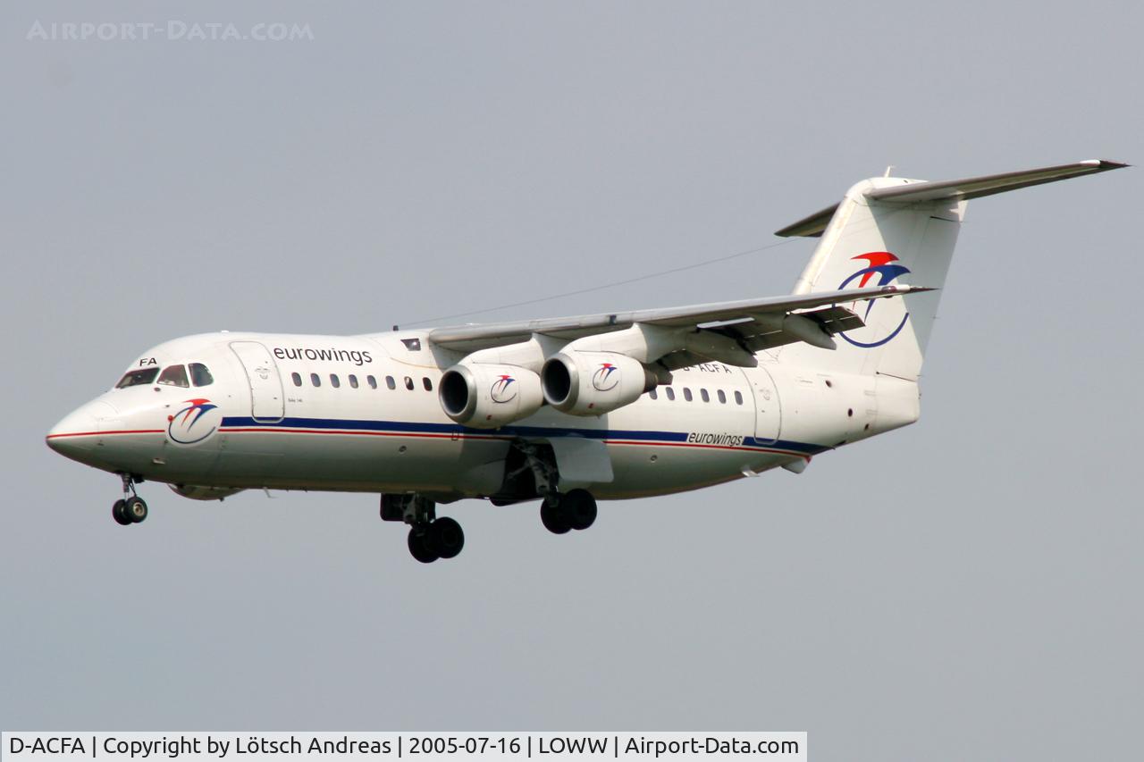 D-ACFA, 1991 British Aerospace BAe.146-200 C/N E2200, approach