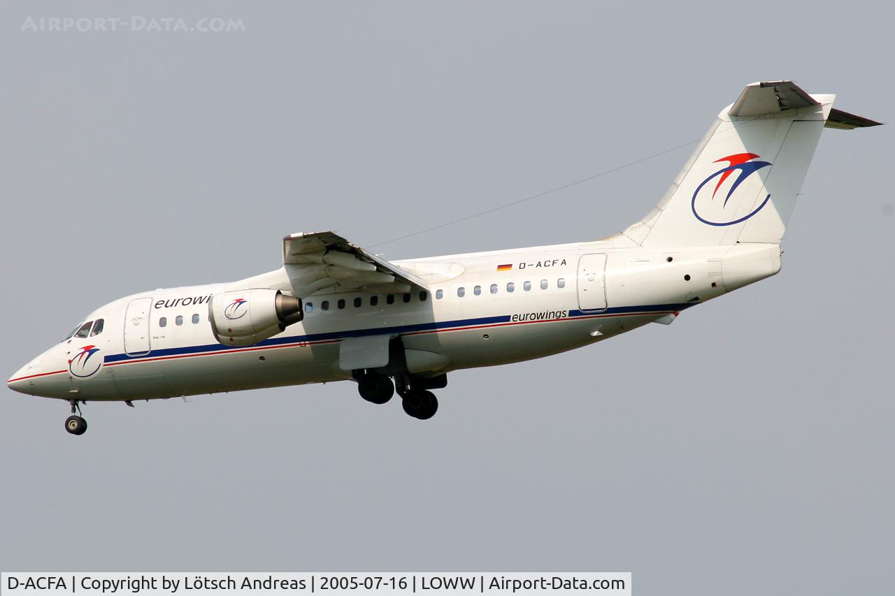 D-ACFA, 1991 British Aerospace BAe.146-200 C/N E2200, approach