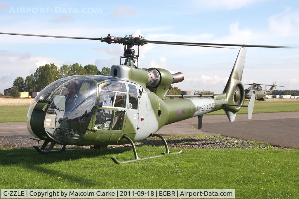 G-ZZLE, 1976 Westland SA-341C Gazelle HT2 C/N WA1402, Aerospatiale SA.341C Gazelle HT2 at Breighton Airfield's Helicopter Fly-In, September 2011.