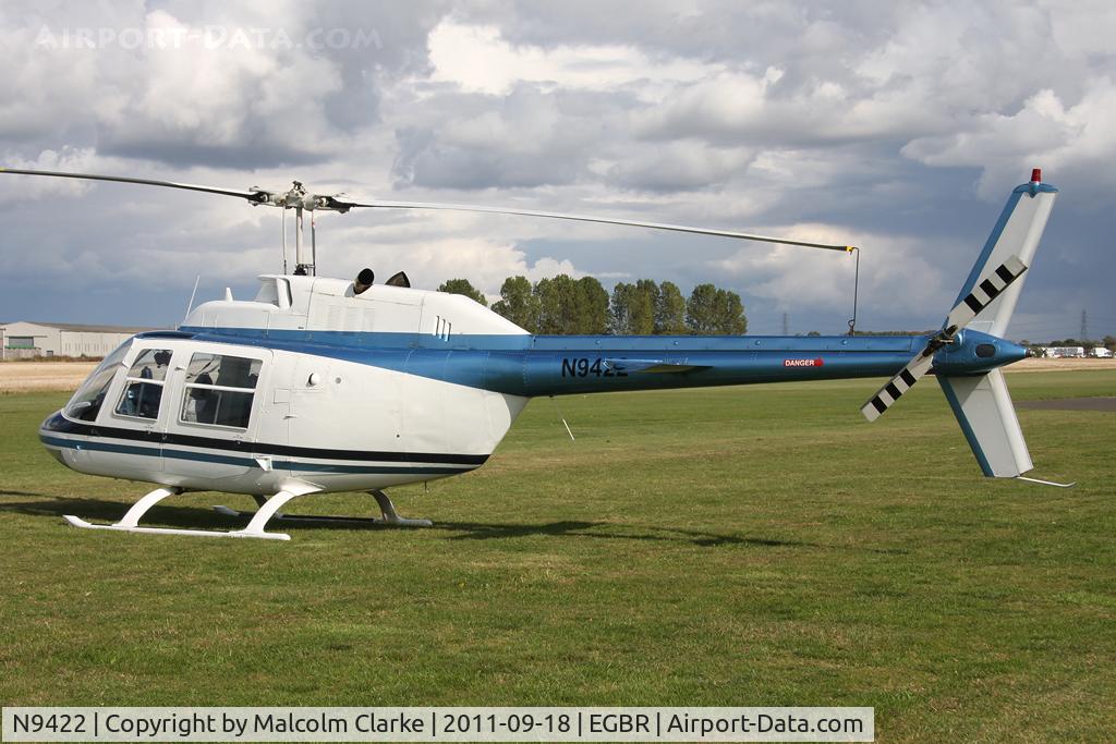 N9422, Bell 206A JetRanger C/N 605, Bell 206A Jet Ranger at Breighton Airfield's Helicopter Fly-In, September 2011.