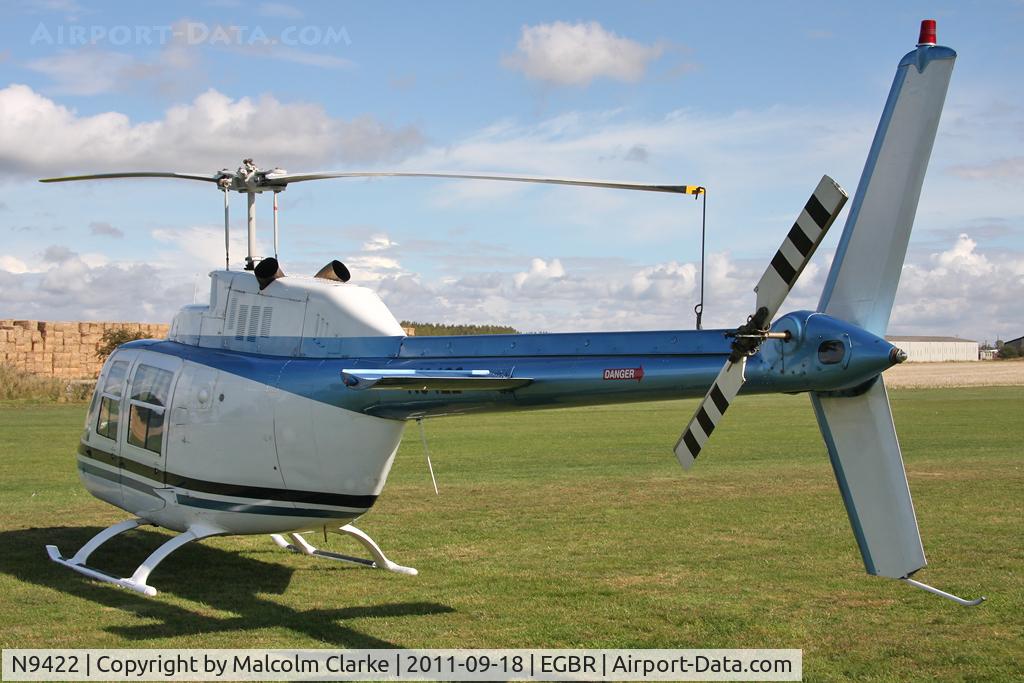 N9422, Bell 206A JetRanger C/N 605, Bell 206A Jet Ranger at Breighton Airfield's Helicopter Fly-In, September 2011.
