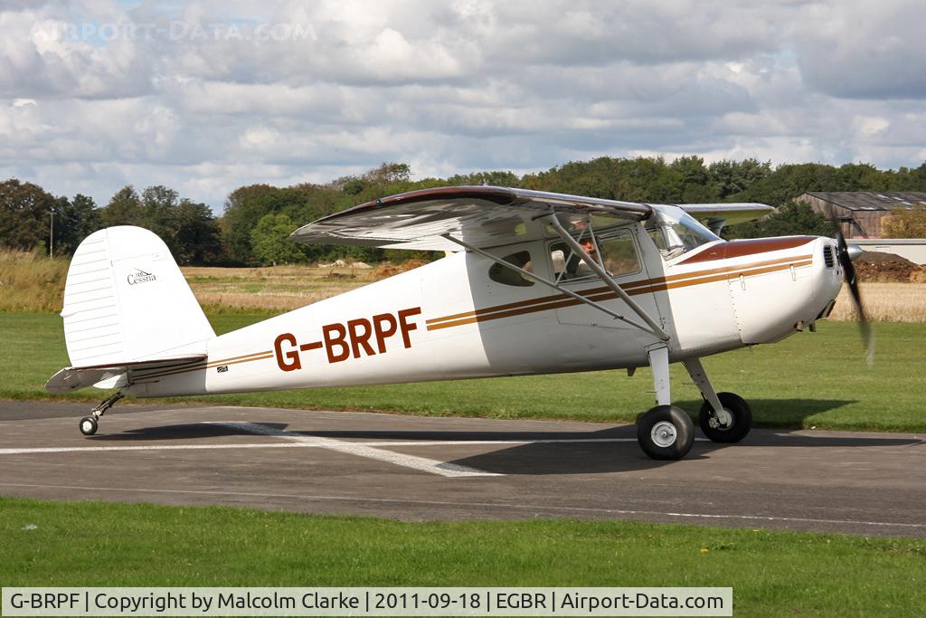G-BRPF, 1946 Cessna 120 C/N 9902, Cessna 120 at Breighton Airfield's Helicopter Fly-In, September 2011.
