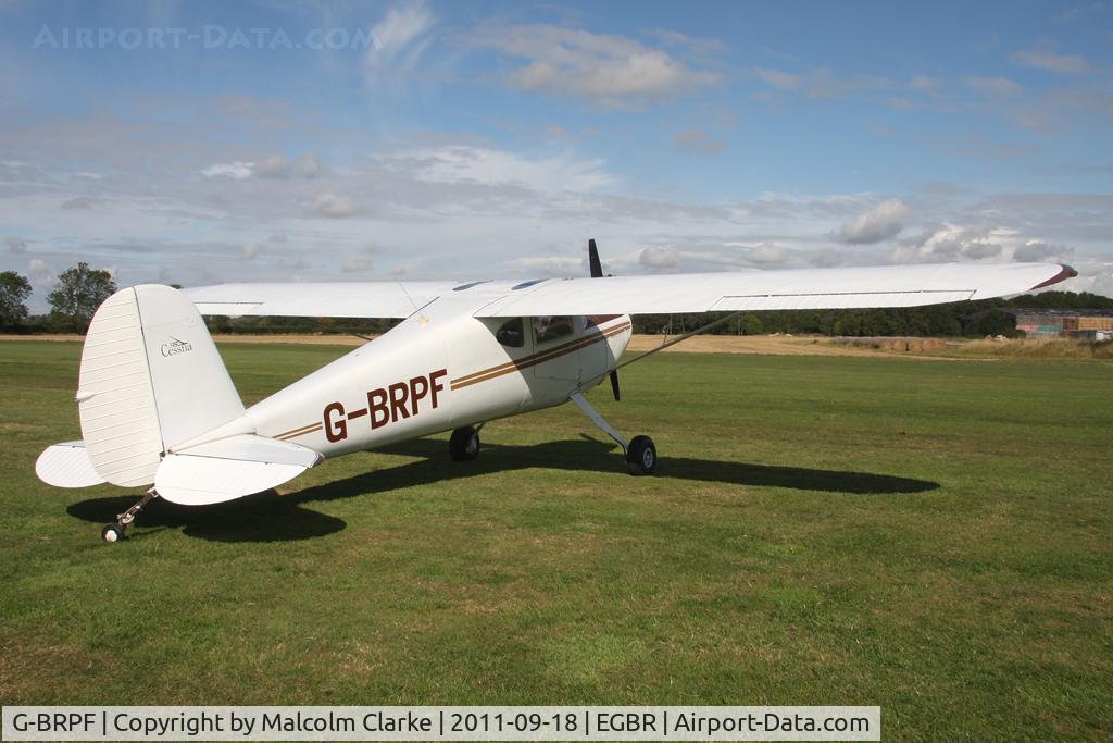 G-BRPF, 1946 Cessna 120 C/N 9902, Cessna 120 at Breighton Airfield's Helicopter Fly-In, September 2011.
