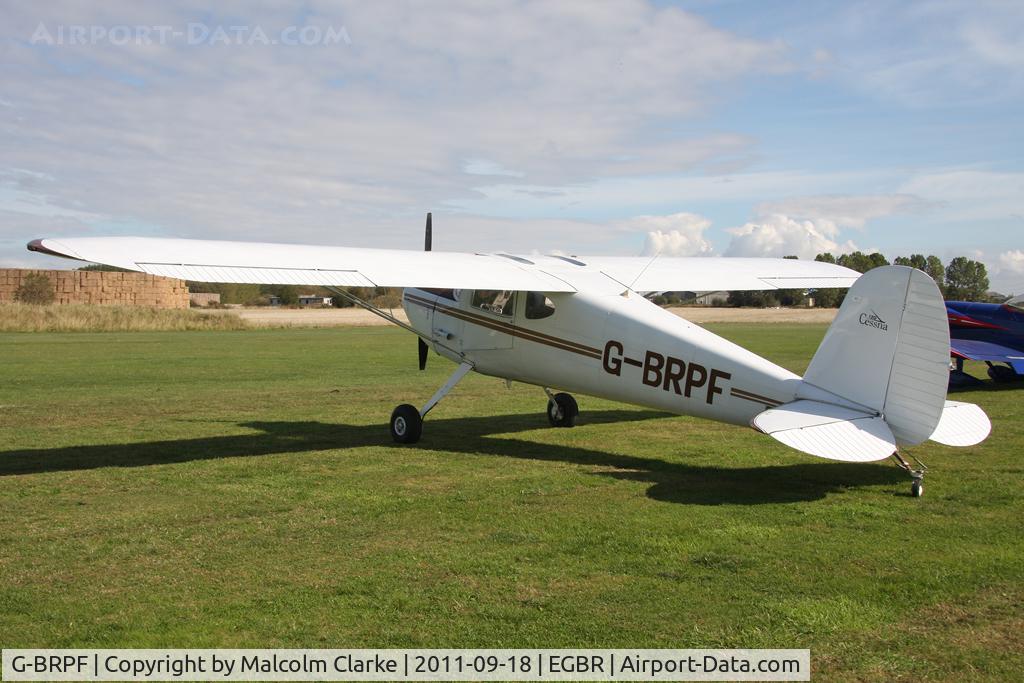 G-BRPF, 1946 Cessna 120 C/N 9902, Cessna 120 at Breighton Airfield's Helicopter Fly-In, September 2011.