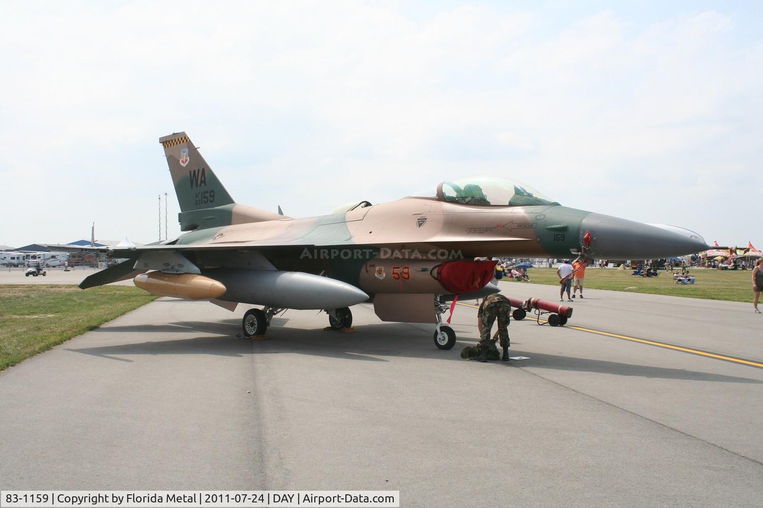 83-1159, 1983 General Dynamics F-16C Fighting Falcon C/N 5C-42, F-16 aggressor colors