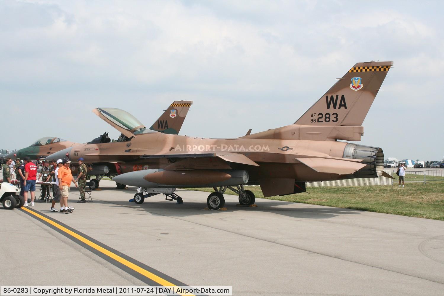 86-0283, 1986 General Dynamics F-16C Fighting Falcon C/N 5C-389, F-16C in aggressor colors