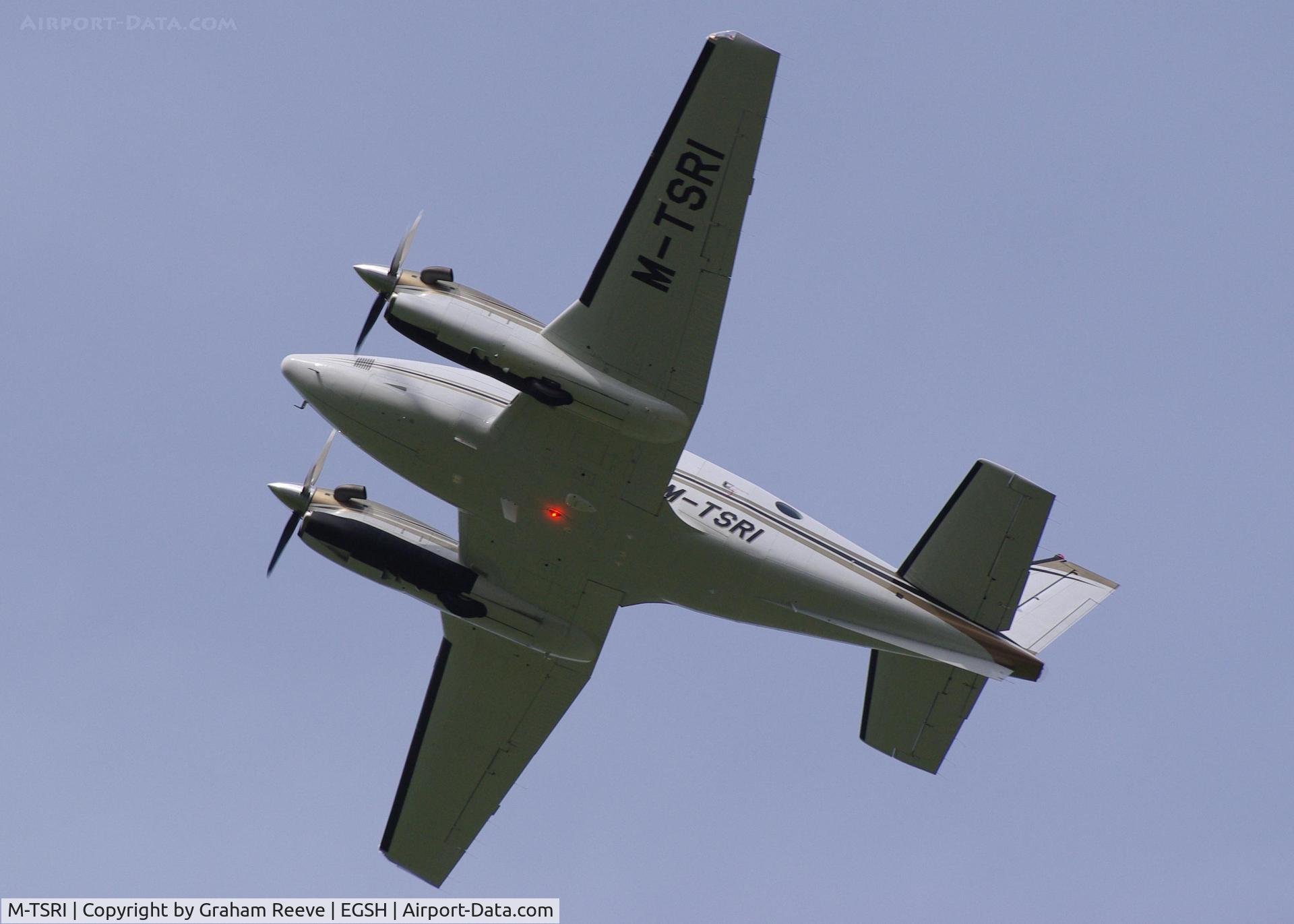 M-TSRI, 2006 Raytheon C90GT King Air King Air C/N LJ-1795, Departing Norwich.