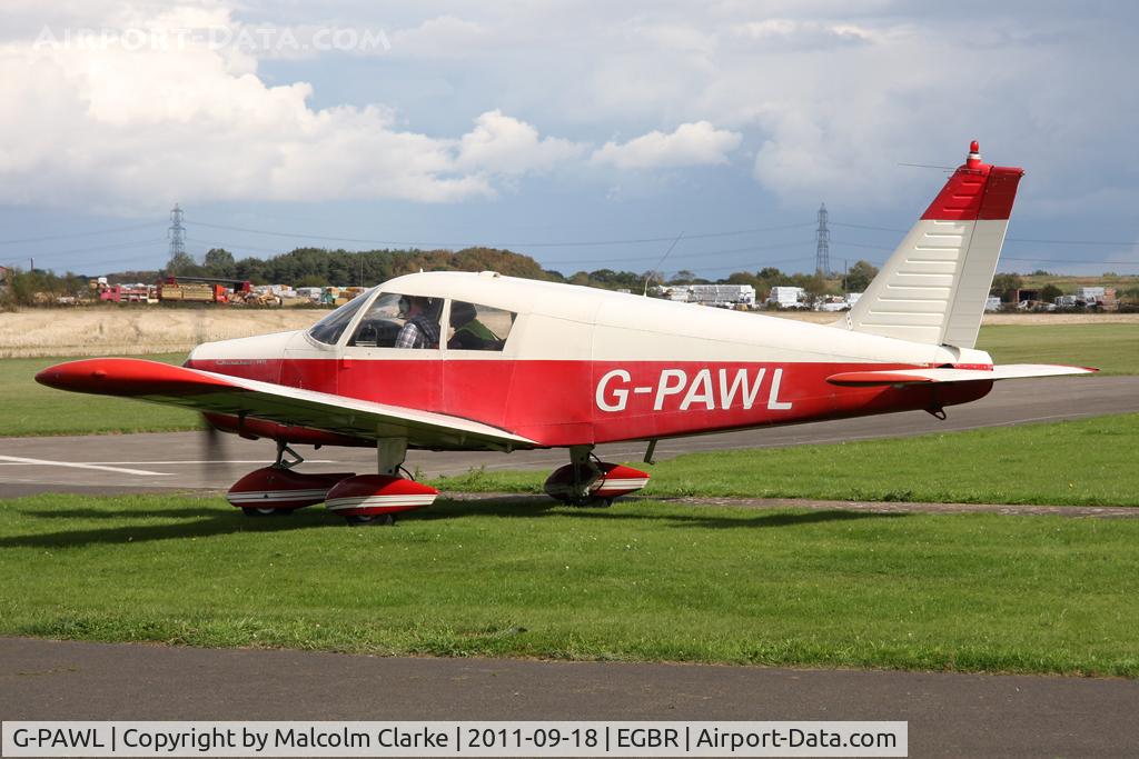 G-PAWL, 1968 Piper PA-28-140 Cherokee C/N 28-24456, Piper PA-28-140 Cherokee at Breighton Airfield's Helicopter Fly-In, September 2011.