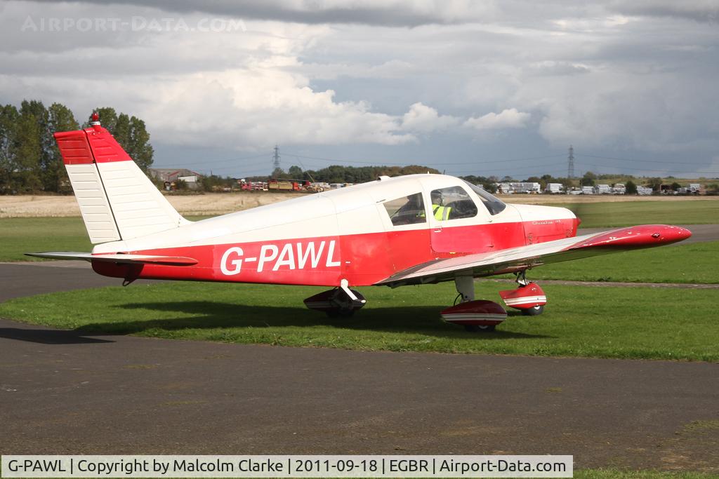 G-PAWL, 1968 Piper PA-28-140 Cherokee C/N 28-24456, Piper PA-28-140 Cherokee at Breighton Airfield's Helicopter Fly-In, September 2011.
