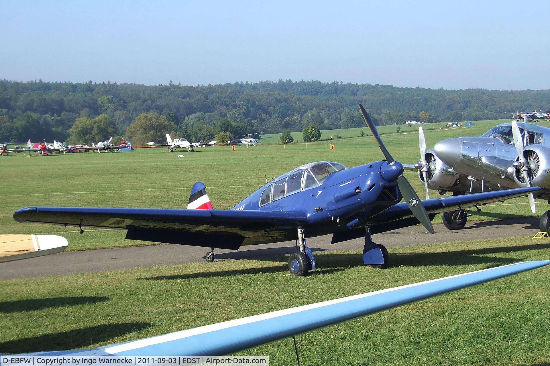 D-EBFW, 1937 Messerschmitt Bf-108 Taifun C/N 1561, Messerschmitt Bf 108 B-1 Taifun at the 2011 Hahnweide Fly-in, Kirchheim unter Teck airfield