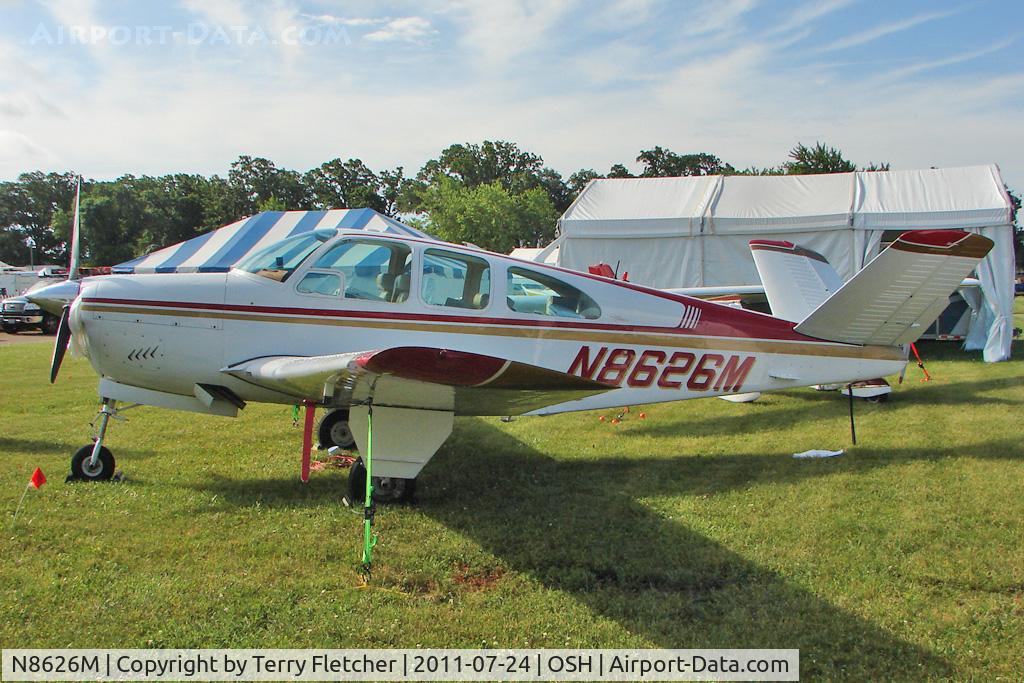 N8626M, 1963 Beech P35 Bonanza C/N D-7242, On static display at 2011 Oshkosh