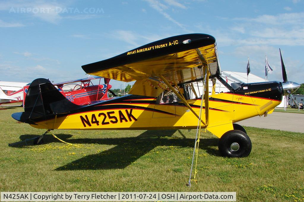 N425AK, Aviat A-1C-180 Husky C/N 3128, On static display at 2011 Oshkosh