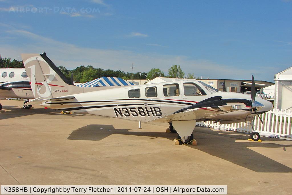 N358HB, Hawker Beechcraft Corp G58 Baron C/N TH-2309, On static display at 2011 Oshkosh