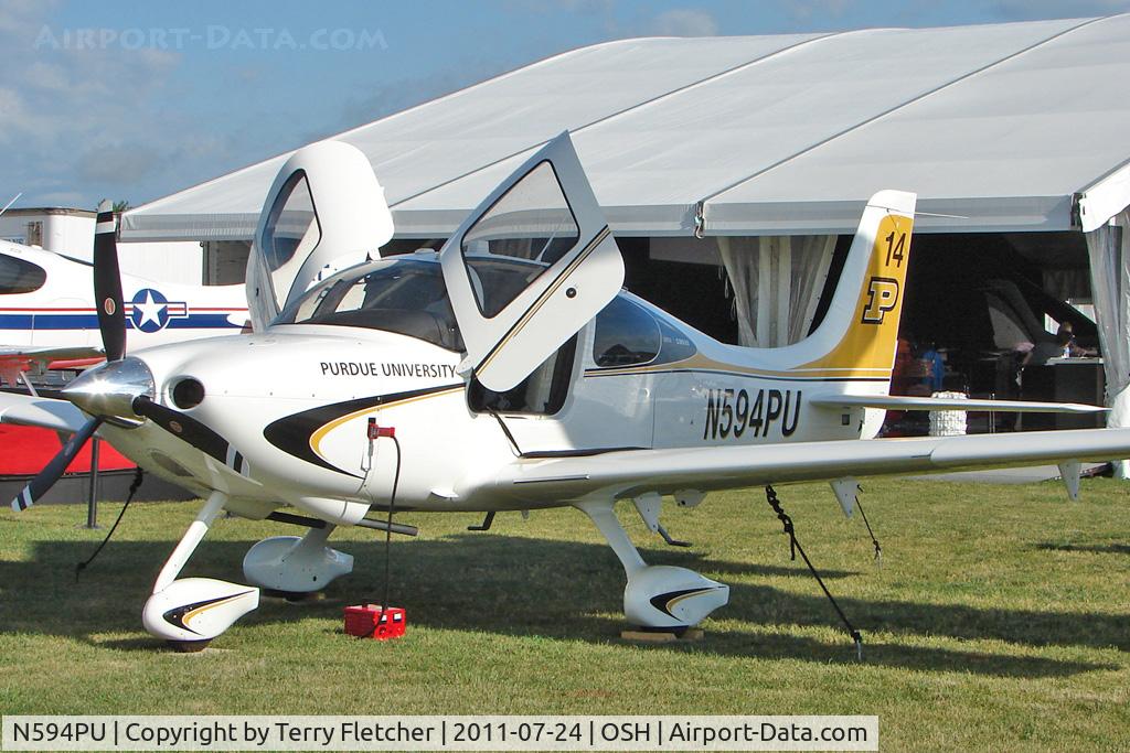 N594PU, 2010 Cirrus SR20 C/N 2046, On static display at 2011 Oshkosh